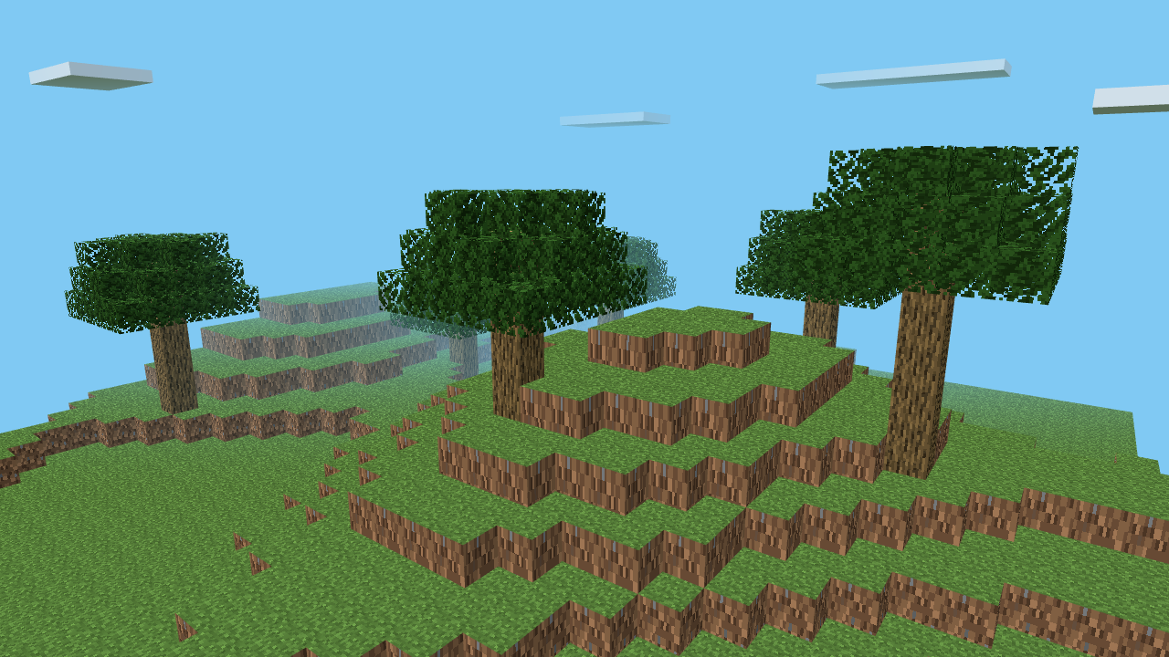 Wide grassy block landscape before the square icon crop