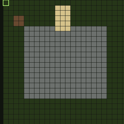 Complete first horizontal layer of the editable woodland cottage plan